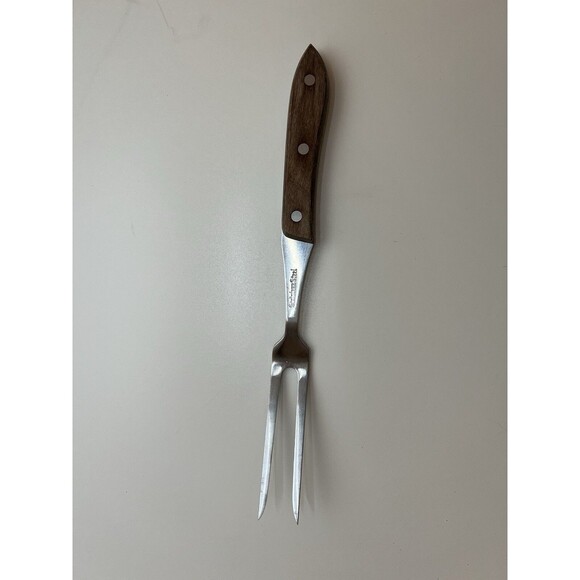 Interpur Stainless Vintage MCM Carving Fork With Wood Handle - Picture 1 of 4